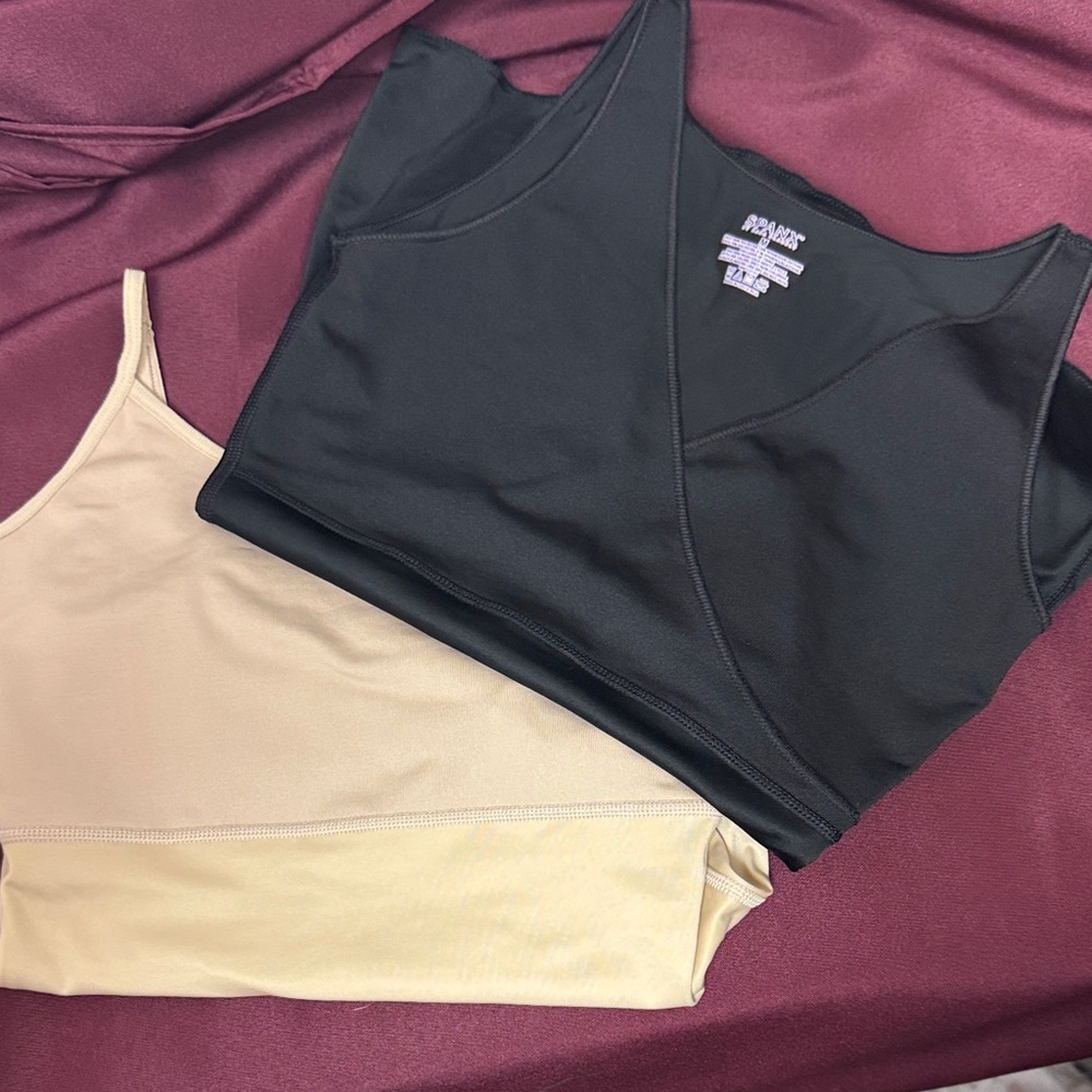 Spanx tank tops (1 Black V-neck & 1 tan round neck) - Both Size M - Picture 7 of 7